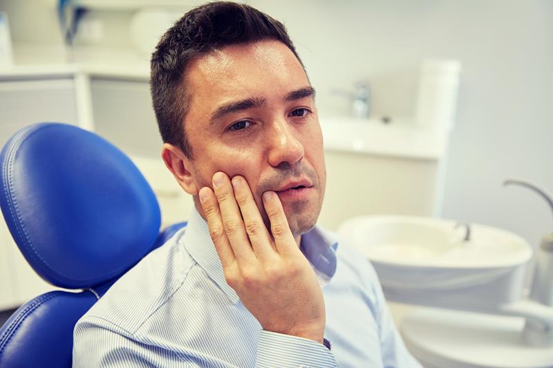 Dental patient receiving oral care